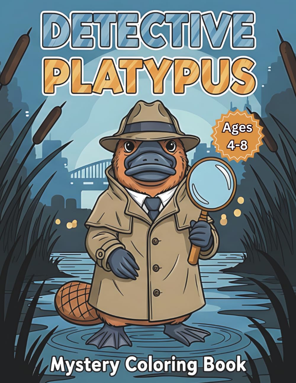 Detective Platypus Coloring Book for Kids Ages 4-8: Mystery Coloring Book: Secret Agent and Spy Activity Book | Funny Animal Sleuth and Crime Solving ... Girls (Platypus Adventures Coloring Series)