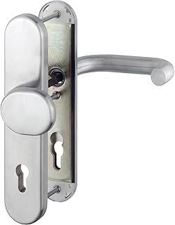 HOPPE Haustür Eingangstür Wechselgarnitur PARIS - Ö-Norm Entfernung 88mm, Edelstahl matt, Langschild Profilzylinder für Türstärke 67-72mm, ohne Kernziehschutz, Prüfung: RC2 nach EN 1906, 1 Stück Sicherheitsbeschlag