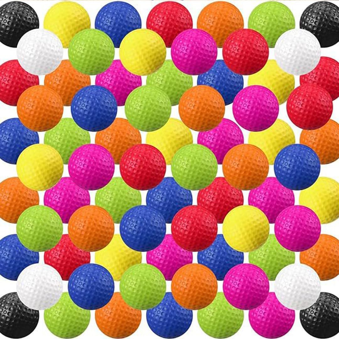 80 Pcs Foam Golf Balls Rubber Practice Balls Realistic Feel Flight Training Golf Balls Bulk for Indoor or Outdoor Backyard