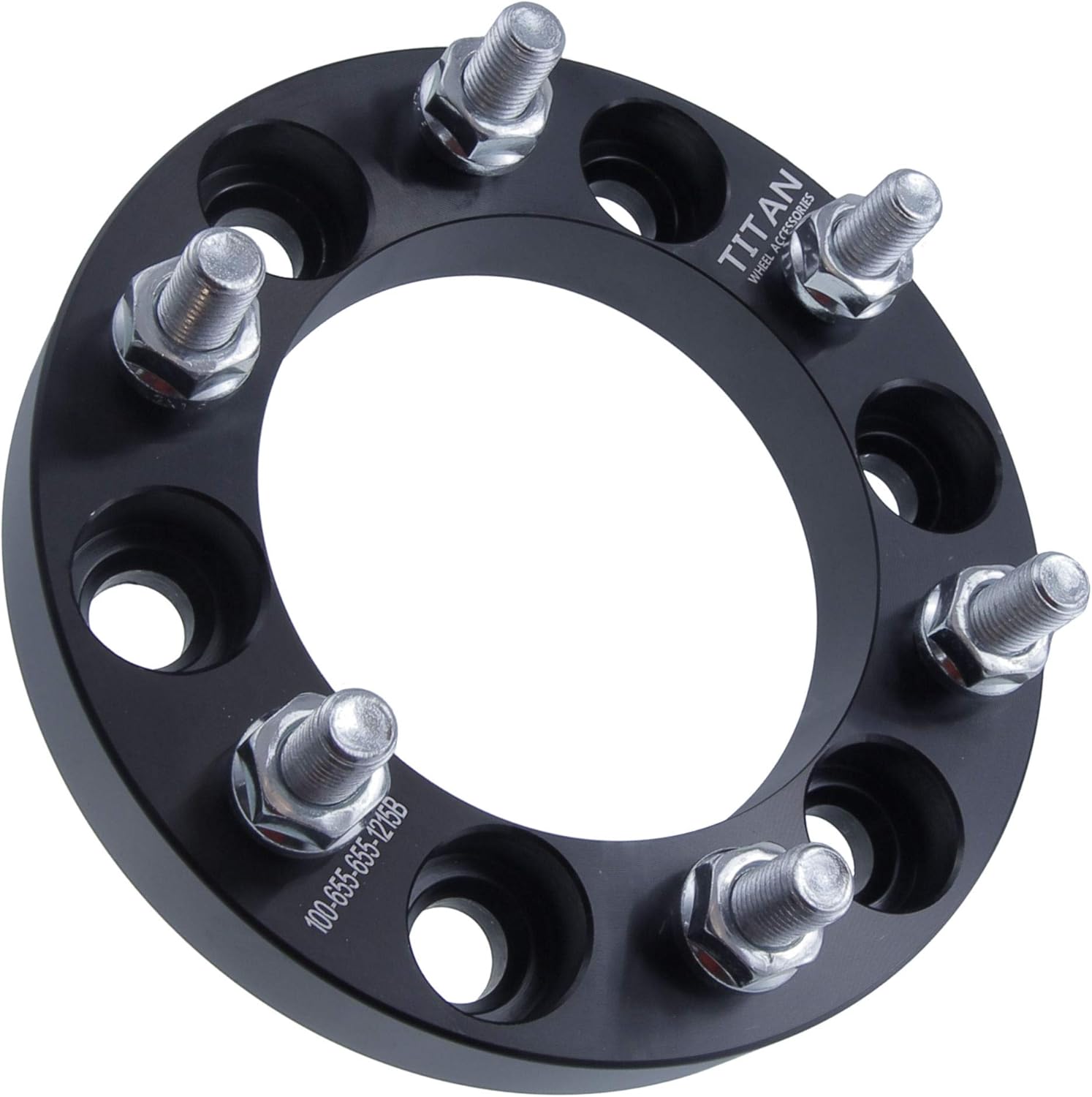 1" 6x5.5 Wheel Spacers - Fits Isuzu Rodeo Trooper Fits Toyota 4 Runner FJ Cruiser Pickup - 1 Inch (25mm), 6x139.7, 12x1.5 Studs - Set of 4 - Black
