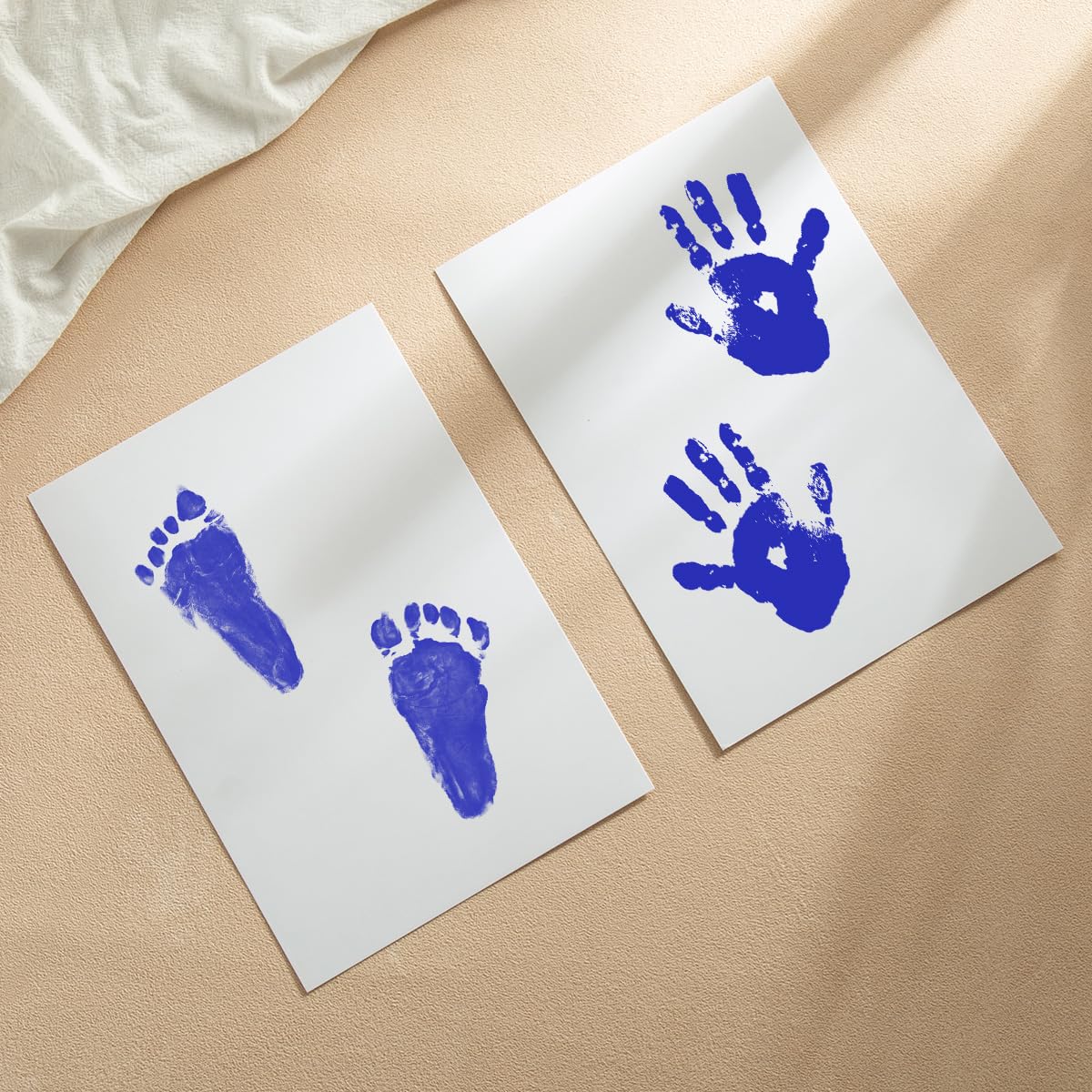 Kit de 2 piezas de huellas de manos de bebé sin tinta para recién nacido, kit de huellas de manos de bebé, kit de huellas de perro, kit de impresión de nariz de perro, kit de impresión de nariz de