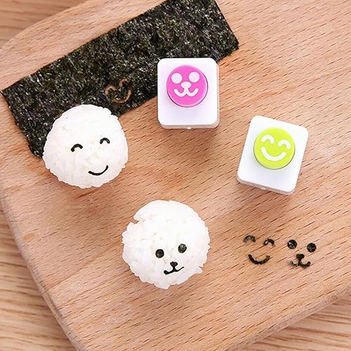 Miniatura 6 de Moldes de bolas de arroz para niños, lindo molde de sushi moldeador de arroz para onigiri, molde para sushi en relieve, accesorios de caja bento