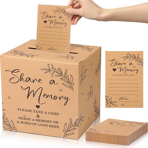 Pajean 50 Share a Memory Cards for Celebration of Life,Kraft