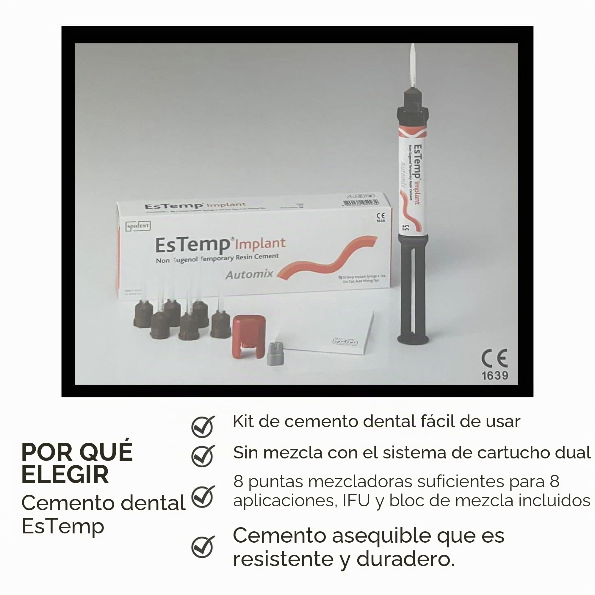 Cemento dental permanente ESTEMP para coronas puentes implantes