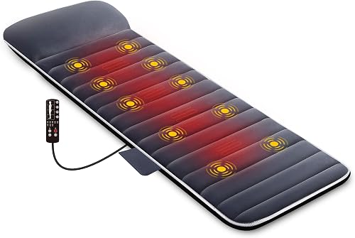 Matelas massant chauffant 10 moteurs, 4 zones SNAILAX