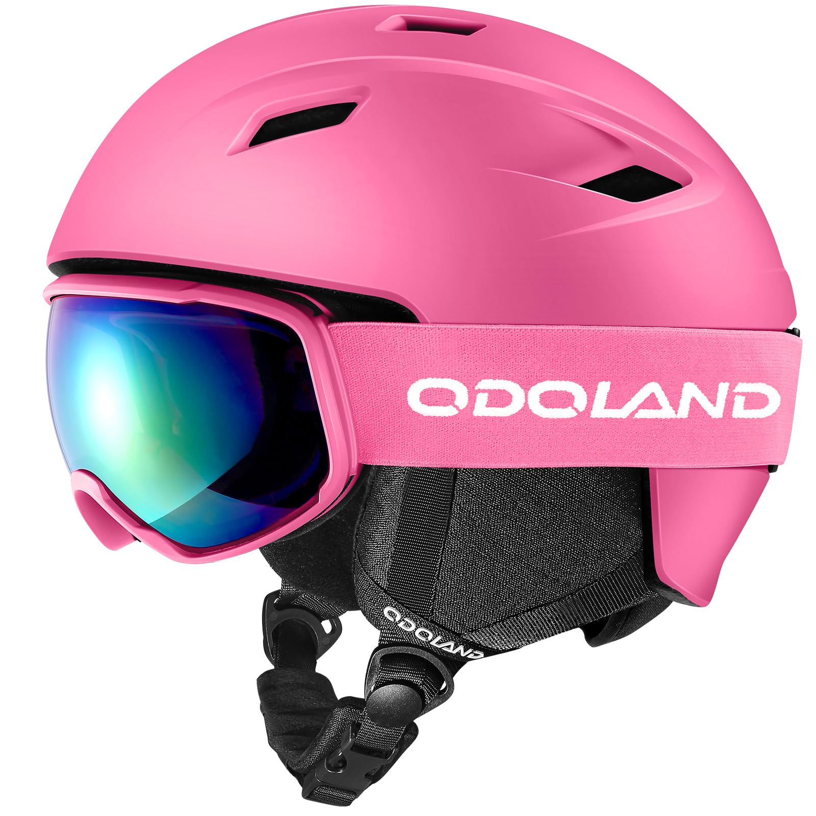 odoland ski helmet and goggles set, snowboard helmet glasses for men, women & youth - shockproof/windproof gear for skiing, snowboarding
