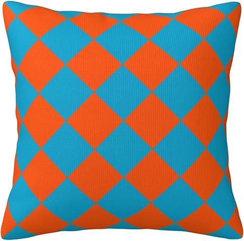 Miniatura 26 de Bright Red and Cyber Yellow Checkered Throw Pillow Covers Retro Pillowcase Sofa Decorative Cushion Cases for Home Decor Room Bed Sofa 18x18 Bright