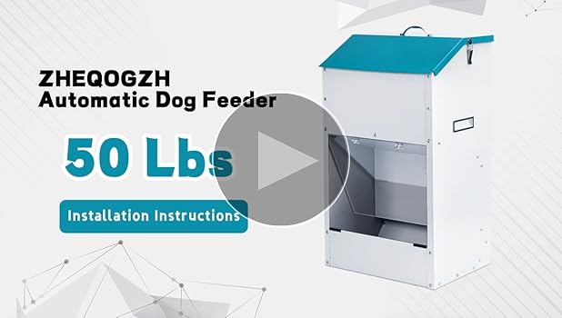 Pet Supplies : ZHEQOGZH Automatic Gravity Dog Feeder Large