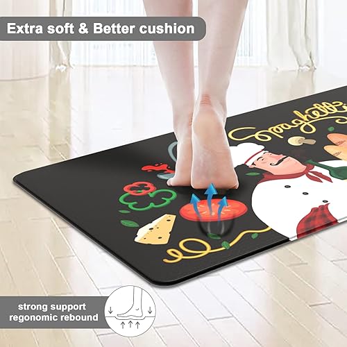 Miniatura 5 de Artnice Alfombras y tapetes de cocina alfombras artísticas de cocina de chef antideslizantes impermeables para el suelo tapete de pie antifatiga