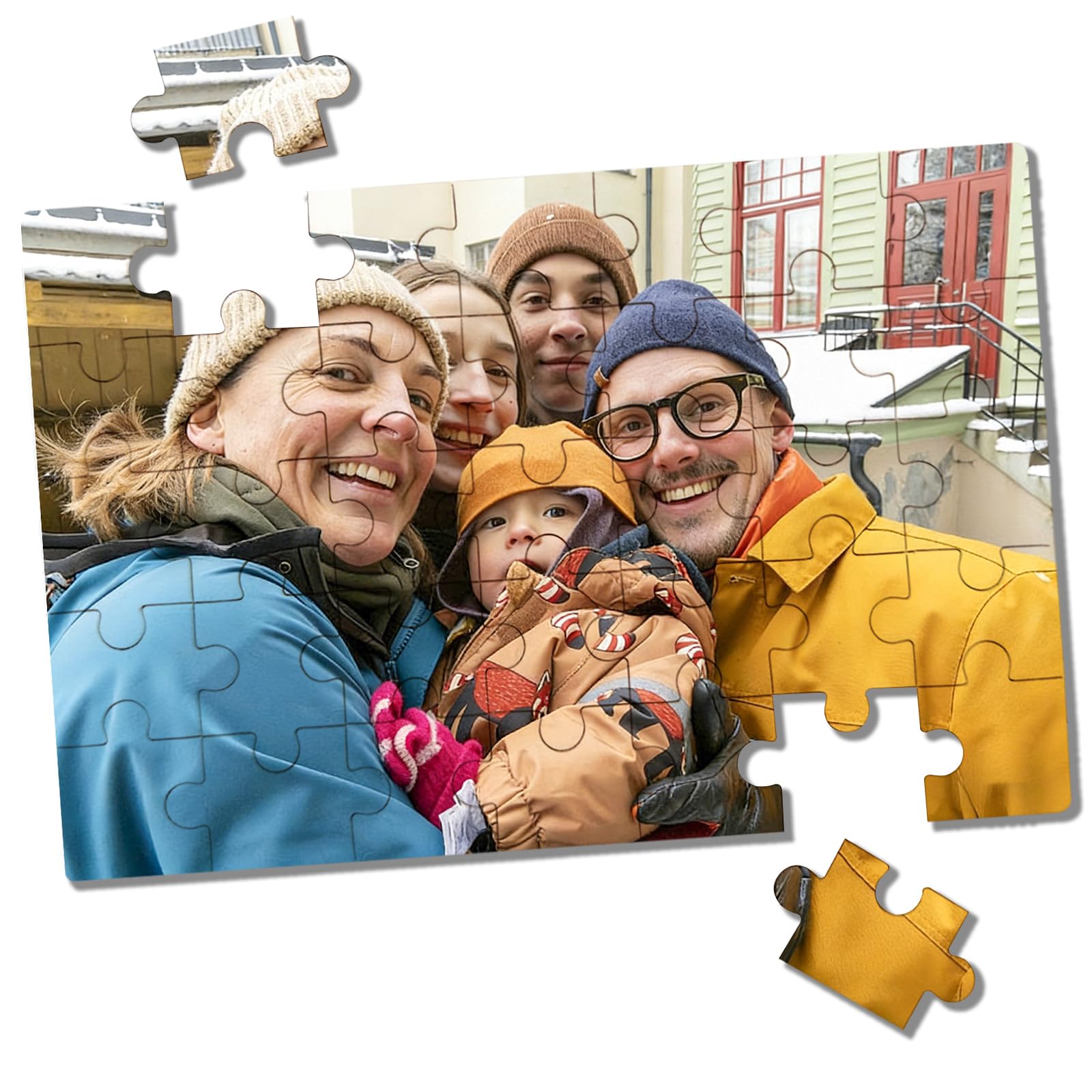 Personalised Jigsaw Puzzles for Adults 35 Pieces,Wooden Custom Puzzle with Your Own Picture,Personalised Puzzle for Family,Friend,Pet,Weedding,Graduate Gift,Birthday Gift