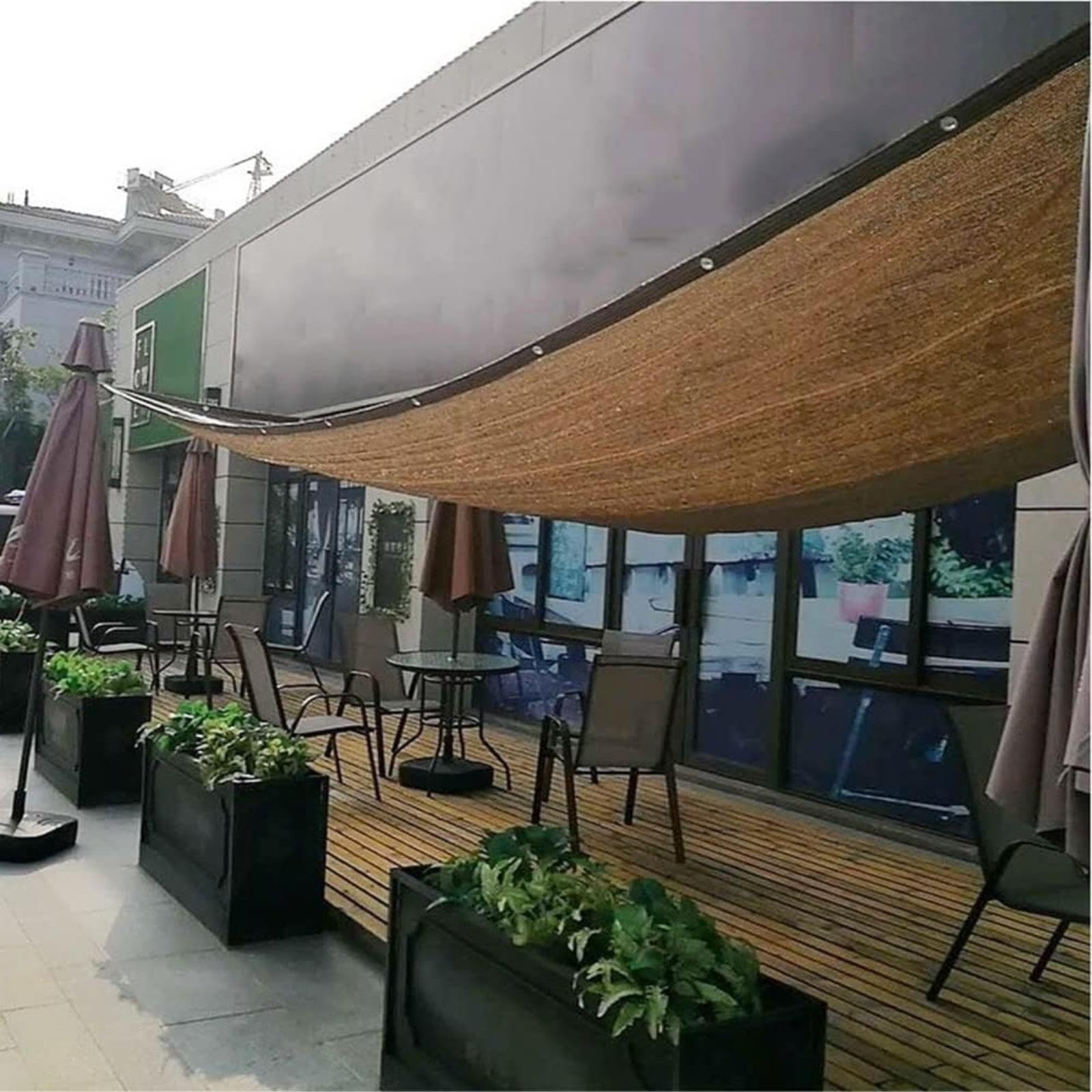 Générique Toile d'ombrage Solaire résistante aux UV, avec œillets, pour Jardins, serres, patios et parterres de Fleurs, 1 m x 7 m (3,3 pi x 23 pi)