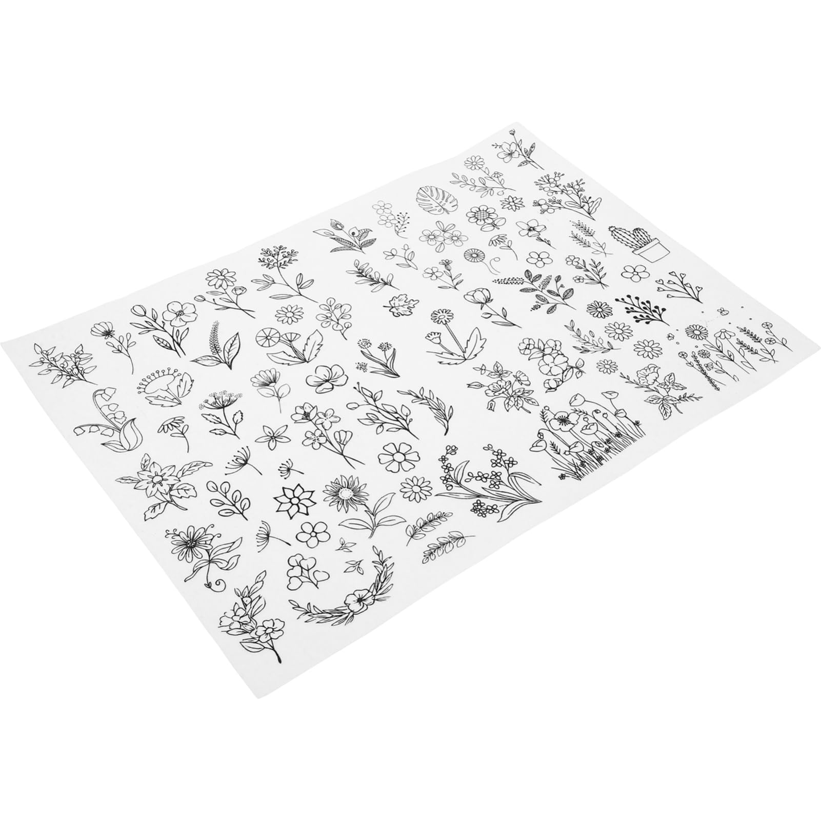 NUOBESTY 5 Blätter wasserlösliche Stickerei Stickmuster stickmotive stickset stickzubehör stickpapier Patch Heimwerken bettwäsche lösliches Stickvlies Nähwerkzeuge Wasserlösliches Papier