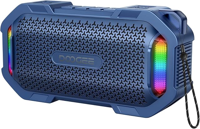 Enceinte Bluetooth Portable Puissante avec Magnétique, TWS Stéréo, 10 Modes RGB, IP67 Etanche, Enceinte d’extérieur Ultra-Portable avec Son Haute Fidélité, pour Fête, Vélo (Bleu)