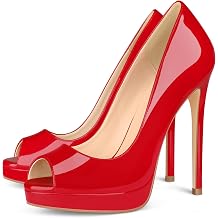 MERUMOTE Womens Peep Toe Heels Platform Stiletto Heels 5 Inch