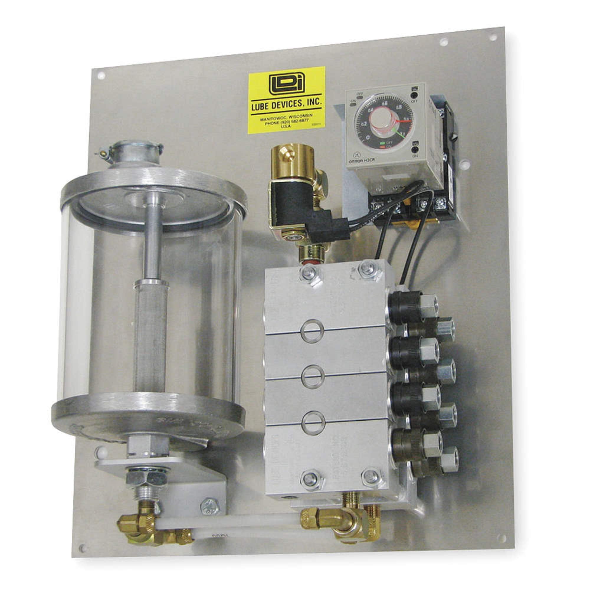 PMP360-08 - LDI INDUSTRIES Precision Metering Lubrication System: Oil, 0.5 gal Reservoir Capacity, 8