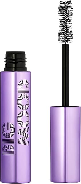 e.l.f. Big Mood Mega Volume & Lifting Mascara, Bold Volume & Instant Lift, Creates Long-Lasting Voluminous Lashes, Deep Brown, 1.1 Oz (10mL)