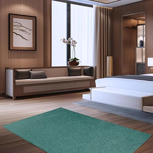 Miniatura 3 de Alfombra de color sólido para mascotas, respetuosa con el medio ambiente., Polipropileno, Verde azulado