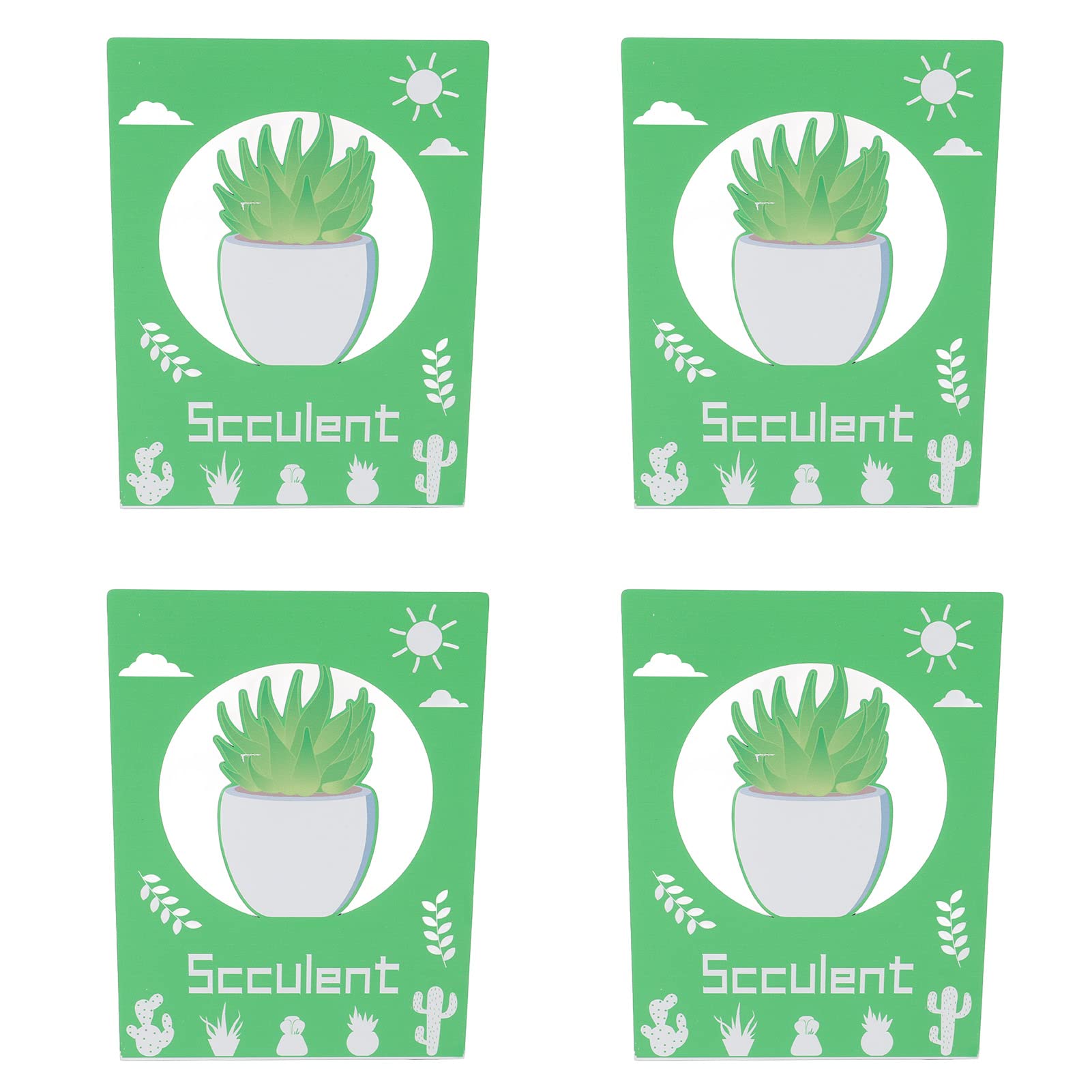 Serre-livres en métal plantes succulentes lot de 4 pour bureau