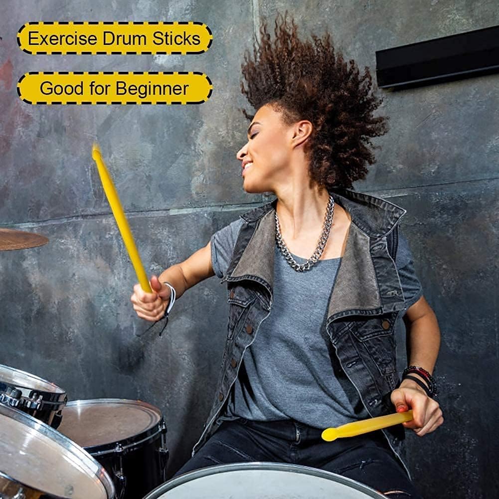 5 Pairs 5A Nylon Drum Sticks, Non-slip Durable Plastic Exercise Drumsticks for Kids, Adults Drummer Playing Musical Instrument Percussion Accessories : Musical Instruments