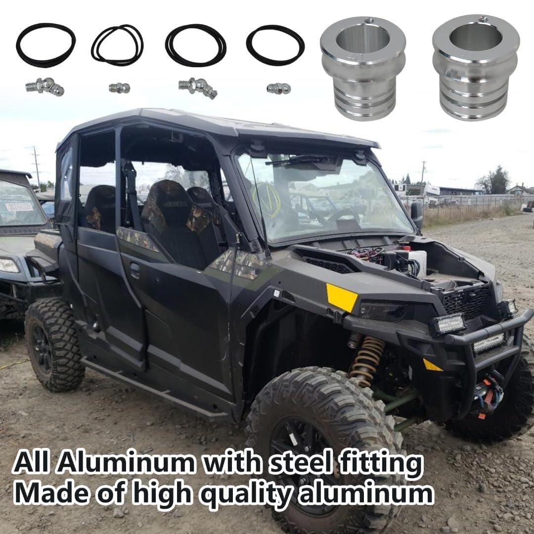 Całkowicie aluminiowy zestaw smarownicy do łożysk kół 44/40 MM do pojazdów Polaris UTV i ATV — zawiera podwójną uszczelkę typu O-ring i pierścienie gumowe