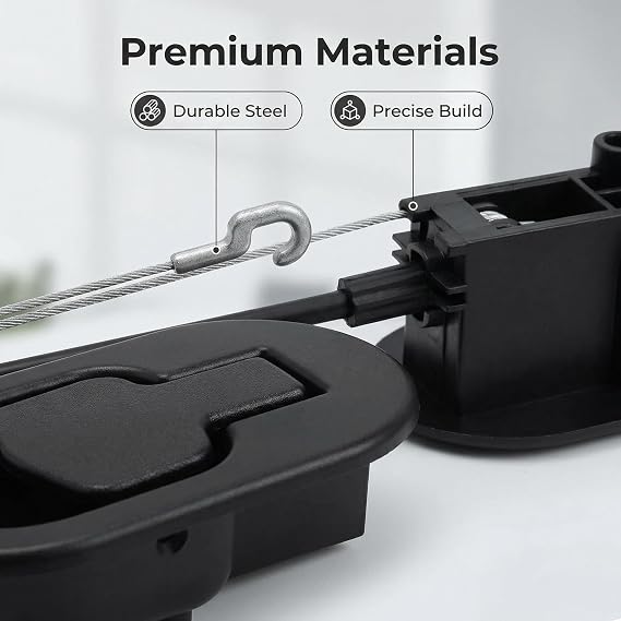 2Pcs Recliner Release Pull Handle with Cable | Replacement pull handle kit for compatible sofa chairs, with 97cm cable and 12cm exposed section.