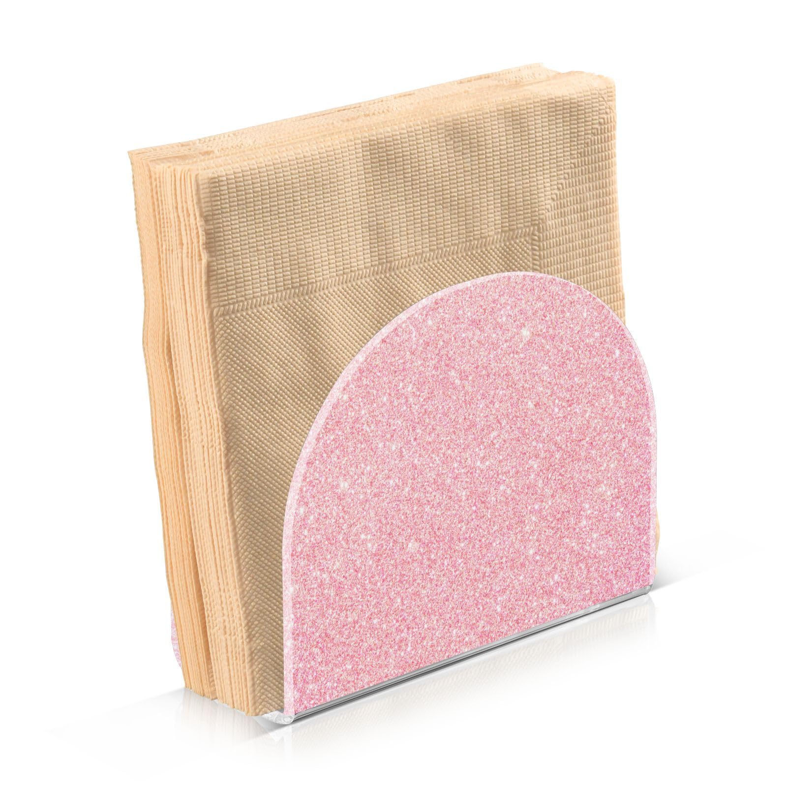 Kigai Shiny Light Napkin Holder for Table,Freestanding Tissue Dispenser Paper Napkin Holders for Kitchen Dining Room Table Decor