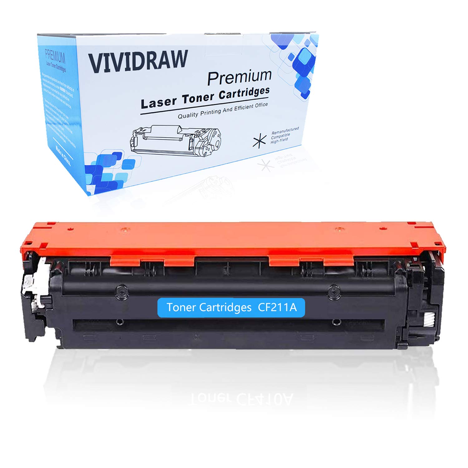 Compatible Toner Replacement for HP 131A CF210A CF211A work with HP LaserJet Pro 200 color M251nw M251n M276n M276nw Printer (1 cyan)