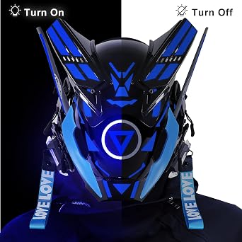 Futuristic Punk Gothic Cyber Mask Techwear Christmas Cosplay Men
