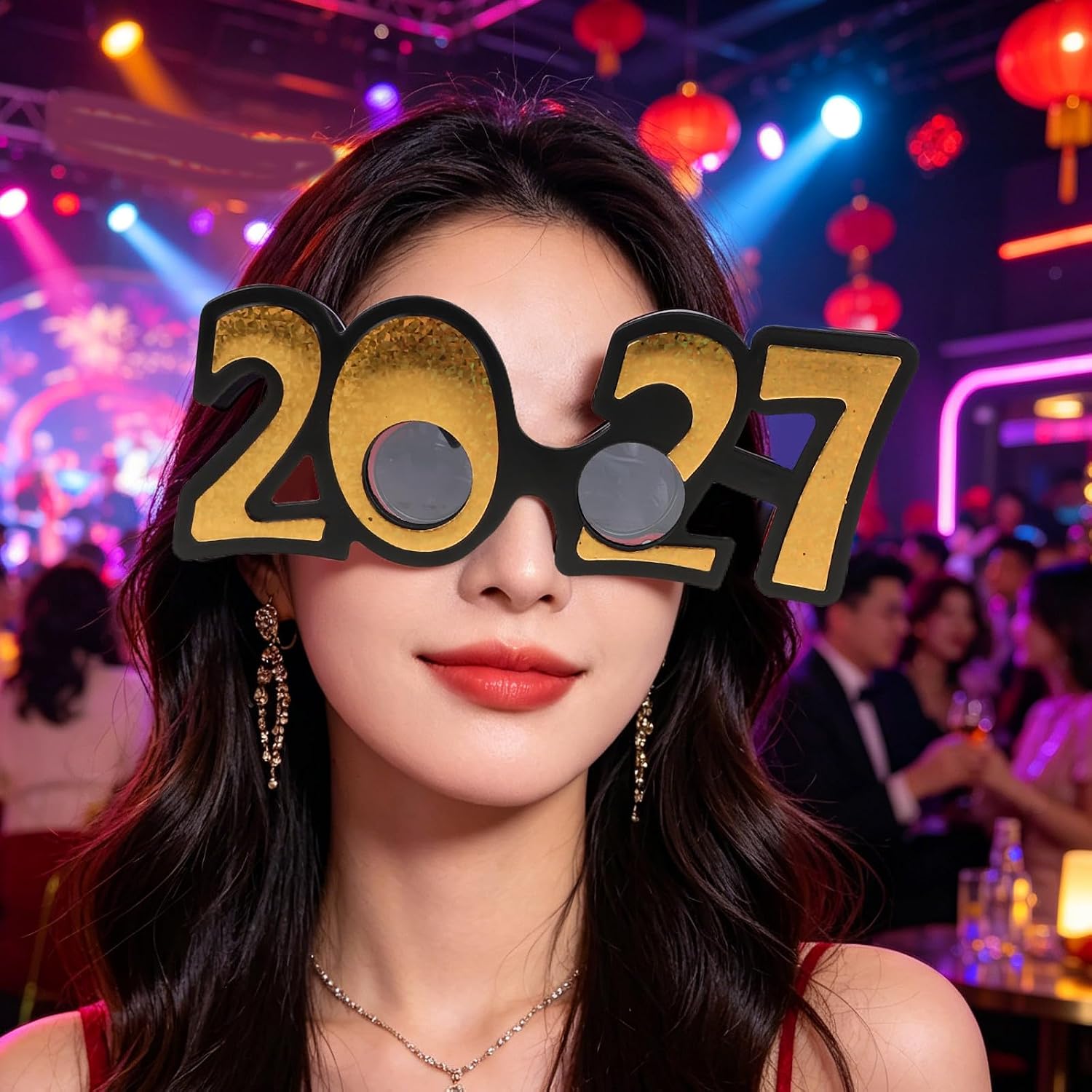 5pcs New Year 2027 Glasses: Happy New Year Photo Prop Eyewear - Graduation and Class of 2027 Party Favors - Holiday Photo Booth Frames Accessories
