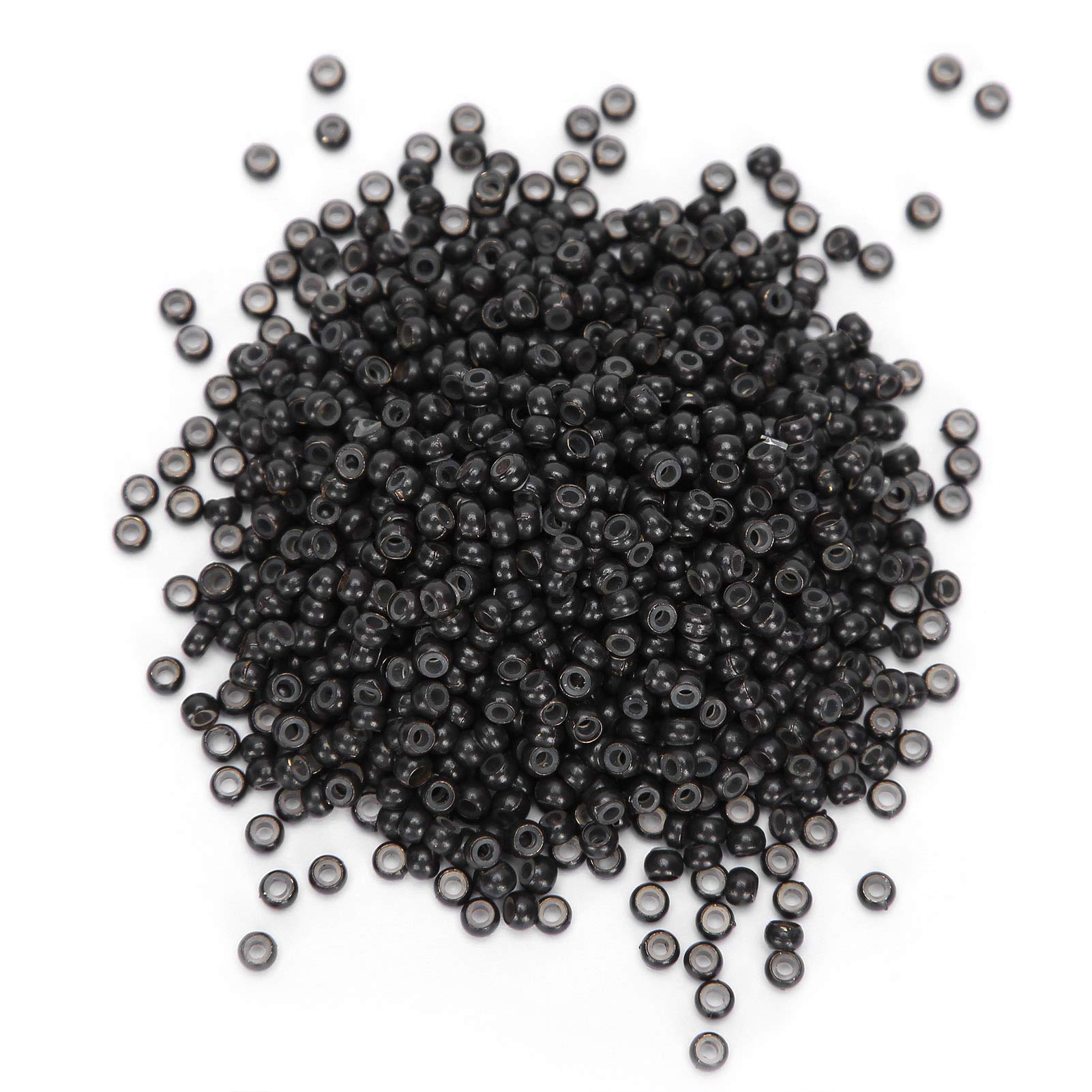 Juego de 3 herramientas de extensión de cabello con microeslabones de silicona de 3,0 mm, nanotubos con forro suave, 3000 unidades de 3 mm/0,12 pulgadas de diámetro exterior de 2
