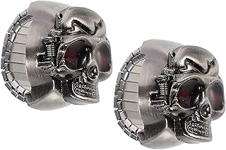 Watches Watch Ladies Digital Watches 2Pcs Retro Ring Watches Flip- Open Cover Watches Skull Watches Finger Watches Men's Minimalist Watch Ladies Digital Gothic