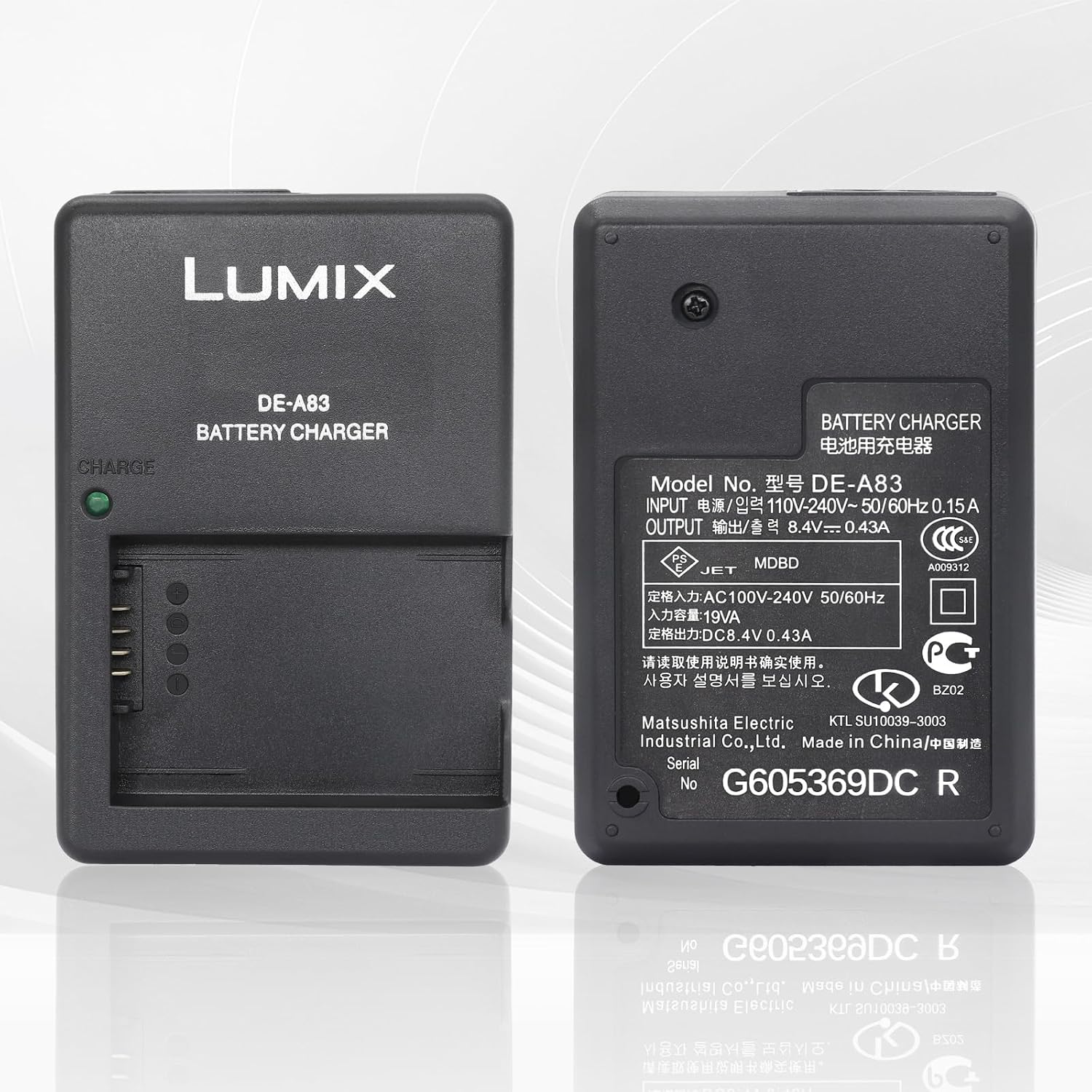 DSLR Camera Charger DE-A83 DE-A83BA Compatible with Panasonic: DMW-BMB9, DMW-BMB9PP, DE-A83, DE-A83B and Lumix DC-FZ80, FZ40, FZ45, FZ47, FZ48, FZ60, FZ62, FZ70, FZ72, FZ100, FZ150 Battery Power