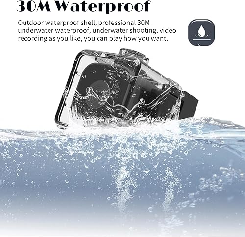 Miniatura 4 de Dragon Touch - Cámara de acción 4K, 20MP3, cámara impermeable subacuática, cámara deportiva WiFi, control remoto, 2 baterías, kit de accesorios de