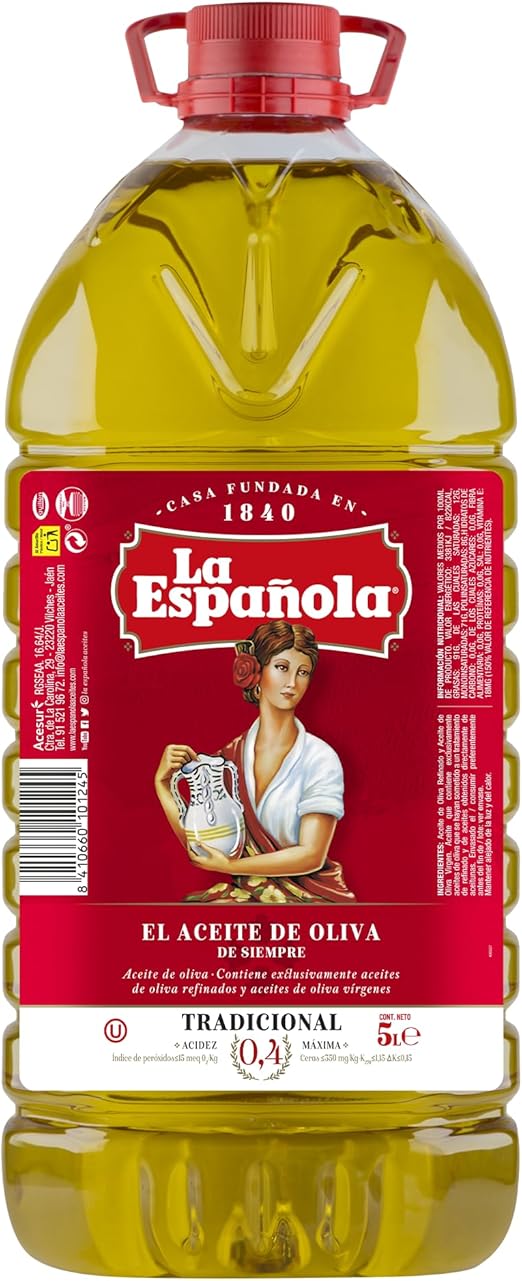 LA ESPAÑOLA - Aceite de Oliva Suave en Garrafa de 5 Litros