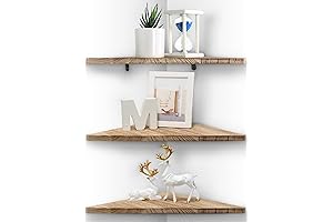 Floating Corner Shelves Set of 3 - Perfect for Corner Walls