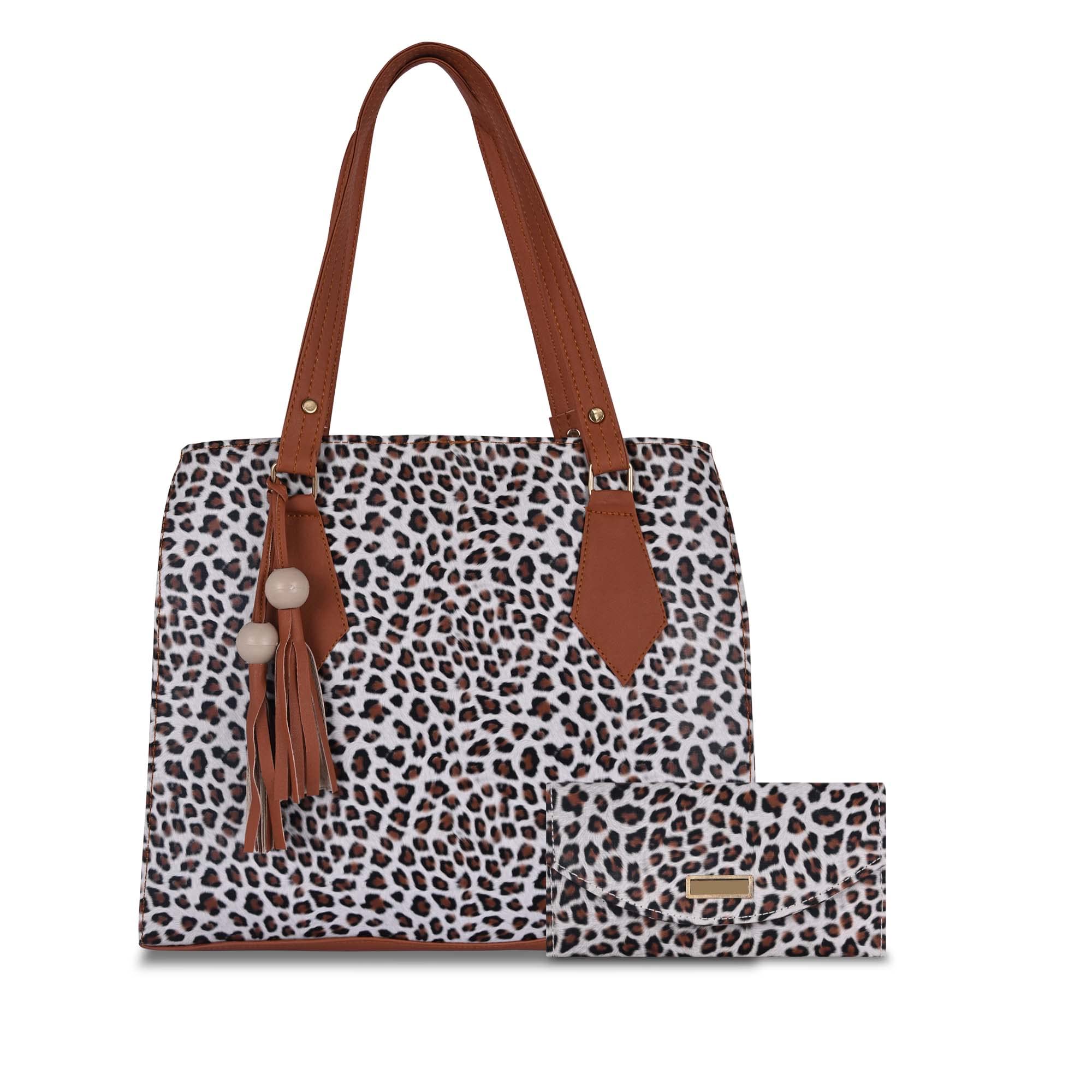 Wild MaplePremium PU Leather Girl's/Women's Shoulder Handbag With Hand Clutch Pack Of 2