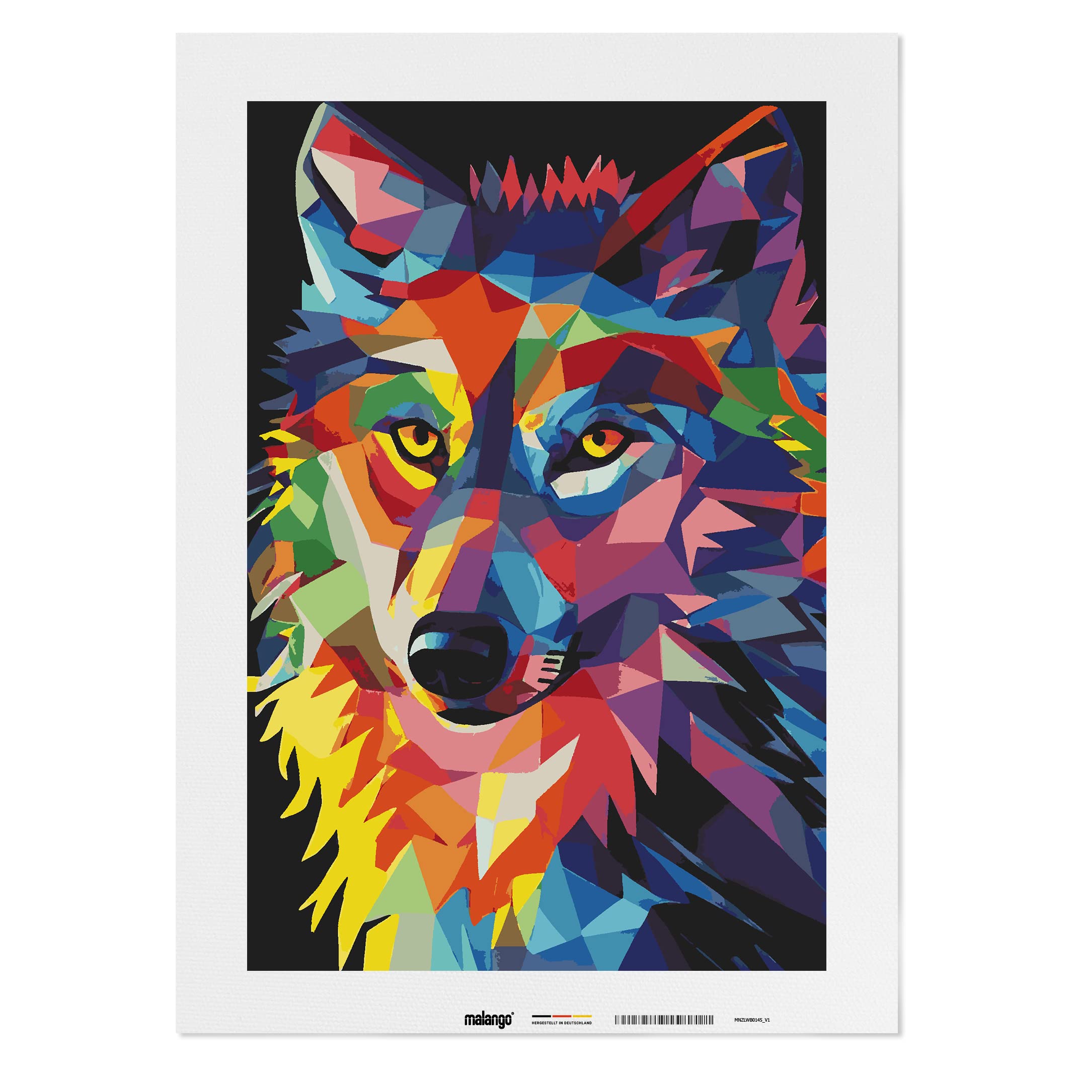 Malen nach Zahlen Erwachsene - Wolf Wolfgang 90 x 60 cm groß XL Premium-Malset ohne Rahmen, Hergestellt in unserer Produktion in Deutschland, Kreative