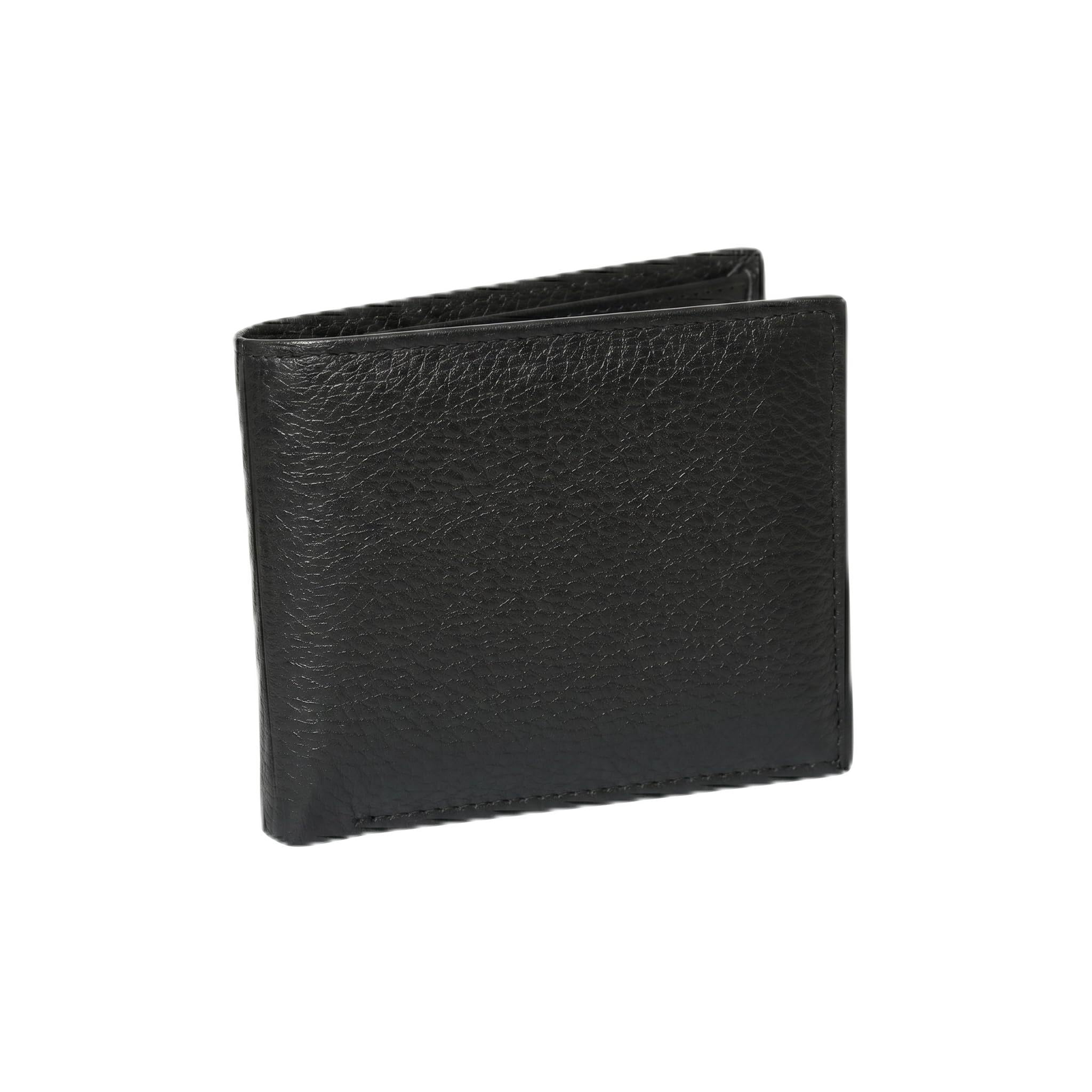 tpm Men Black Textured Artificial Leather Wallet - Classic Minimalist Bifold-picture-24