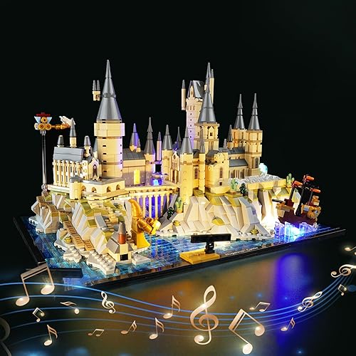 Kit de luz LED para Lego Harry Potter Hogwarts Castle and Grounds 76419, versión musical compatible con Lego 76419 (solo luces, sin juego de Lego)