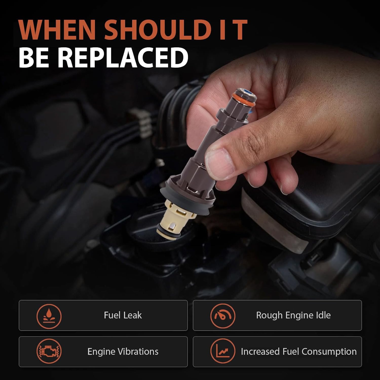 AURUS 6PC FUEL INJECTORS 23250-62040 COMPATIBLE WITH 1998-2002 Toyota, for 1999-2004 Toyota 4Runner, Tacoma, Tundra (set of 6)