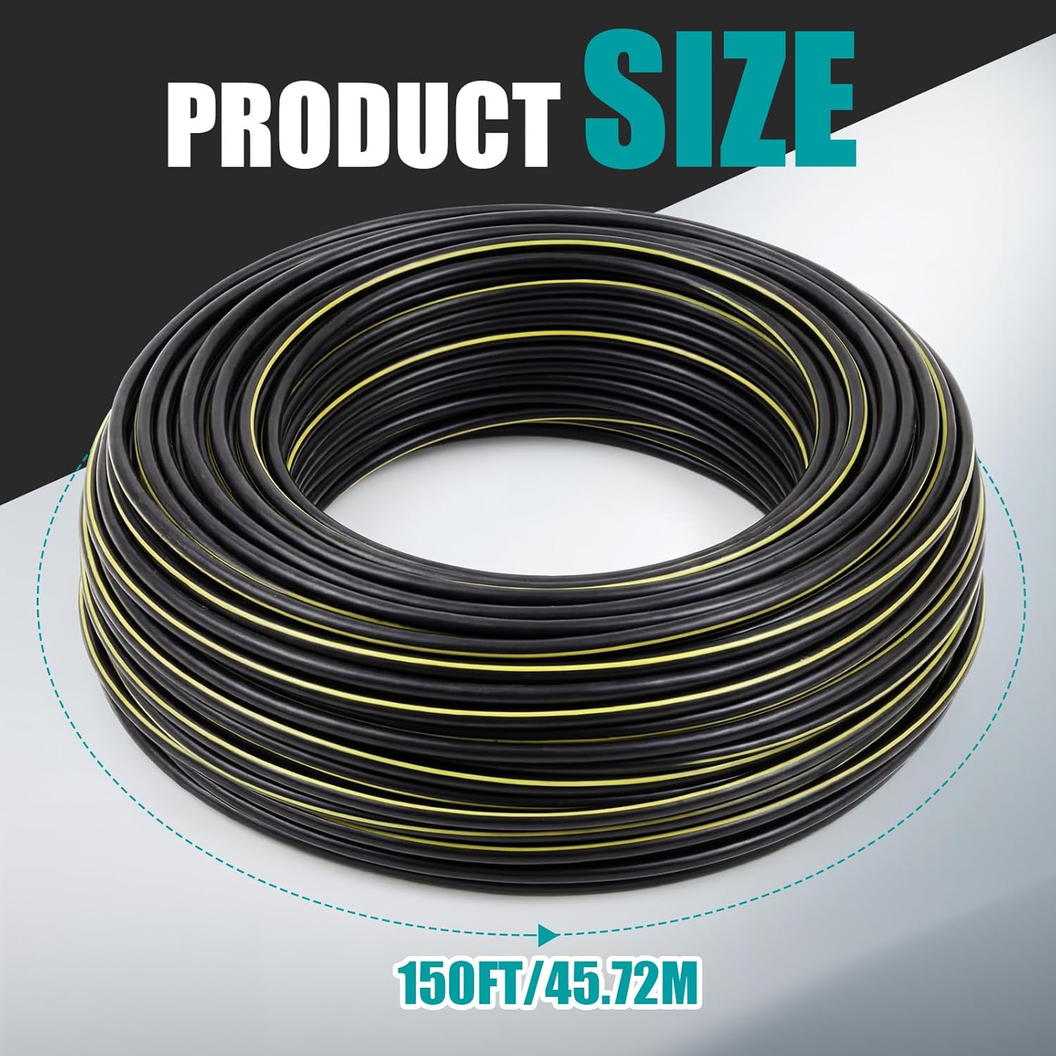 BreezeHug 150 Ft 2/0 2/0 1 URD Aluminum Direct Burial Cable 600V, 245A Ampacity, 19-Strand, Service Cable, Direct Burial Wire for Mobile Homes Underground Electrical Service