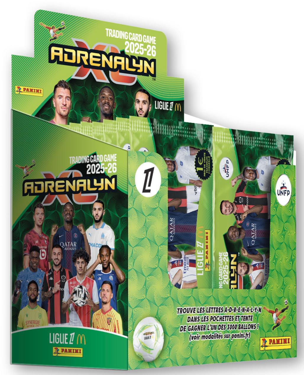 Panini ADRENALYN Ligue 1 McDonald's 2025-​2026 Trading Cards Game Boite de 50 Pochettes