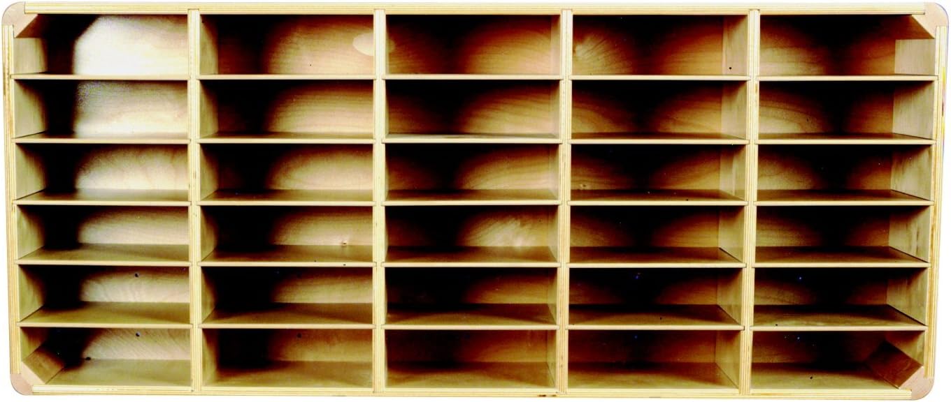 Childcraft Korners For Kids Message Center/Mailbox Organizer, 47-3/4 x 11-3/4 x 20-7/8 Inches, Birch