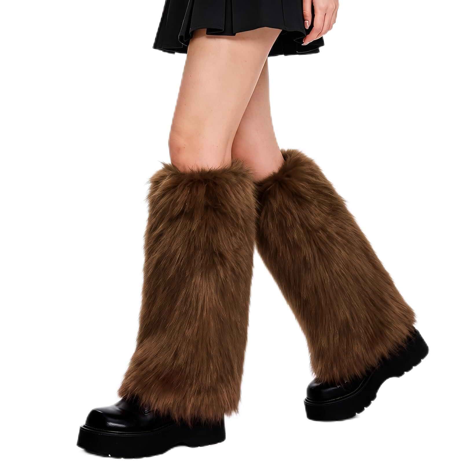 choyaxo Faux Fur Leg Warmer Fur Boot Covers | Furry Leg Warmers,Fuzzy Leg Warmer,For Halloween,Christmas