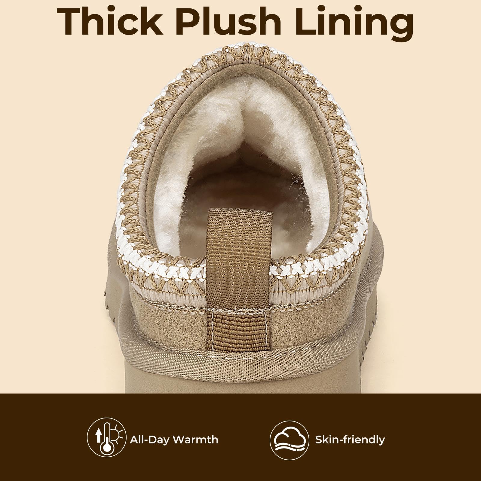 Mishansha Pantofole Donna Invernali Pelose Chiuse Ciabatte 36-43 EU