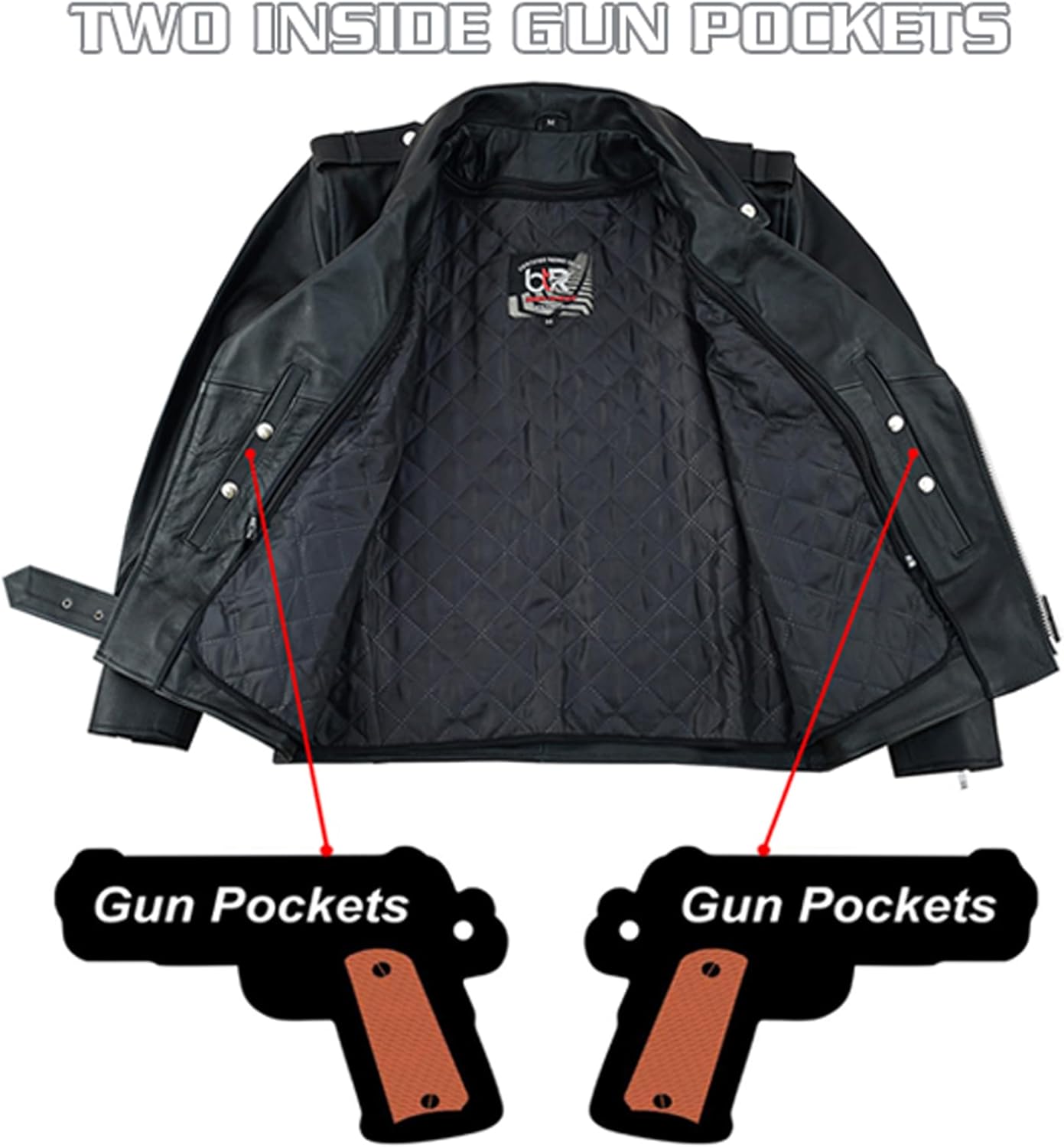 Men's Motorcycle Brando Leather Jacket 100% Cowhide Distressed Zip Up Leather Side Lacing Motorbike Jackets - Image 3