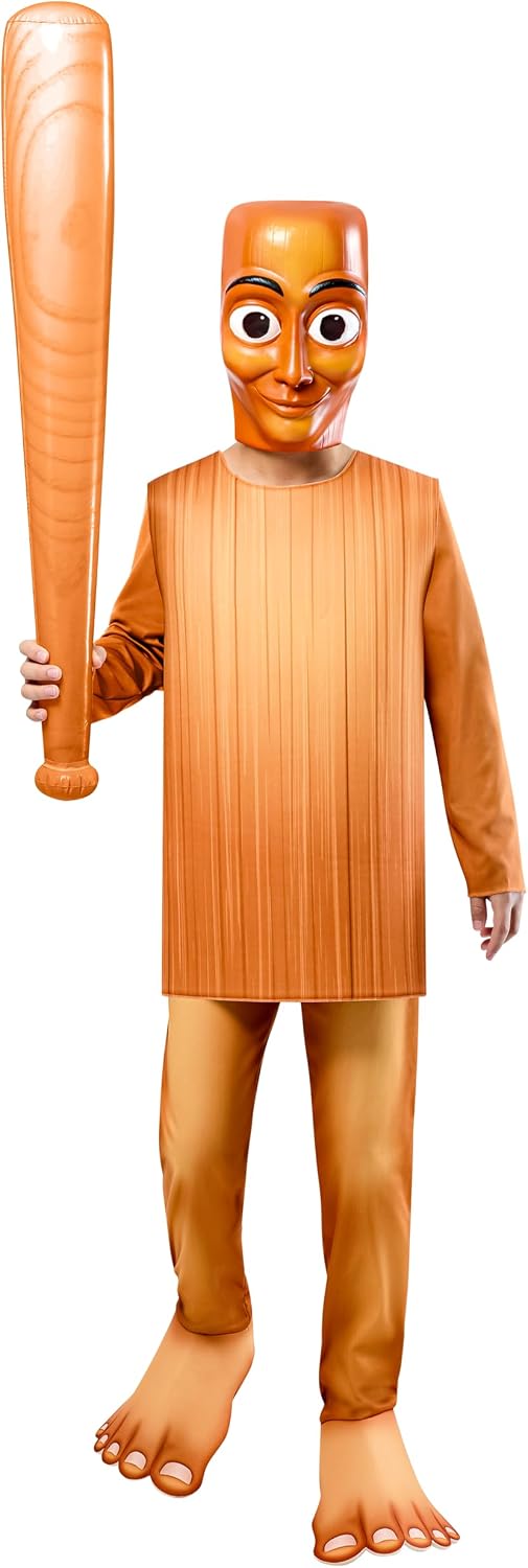 Rubies Officially Licensed Brainrot Factory Tung Tung Costume for Kids, Boy's Medium