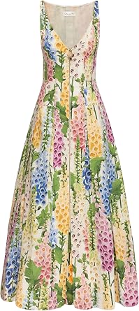 Foxglove Cotton Poplin Dress