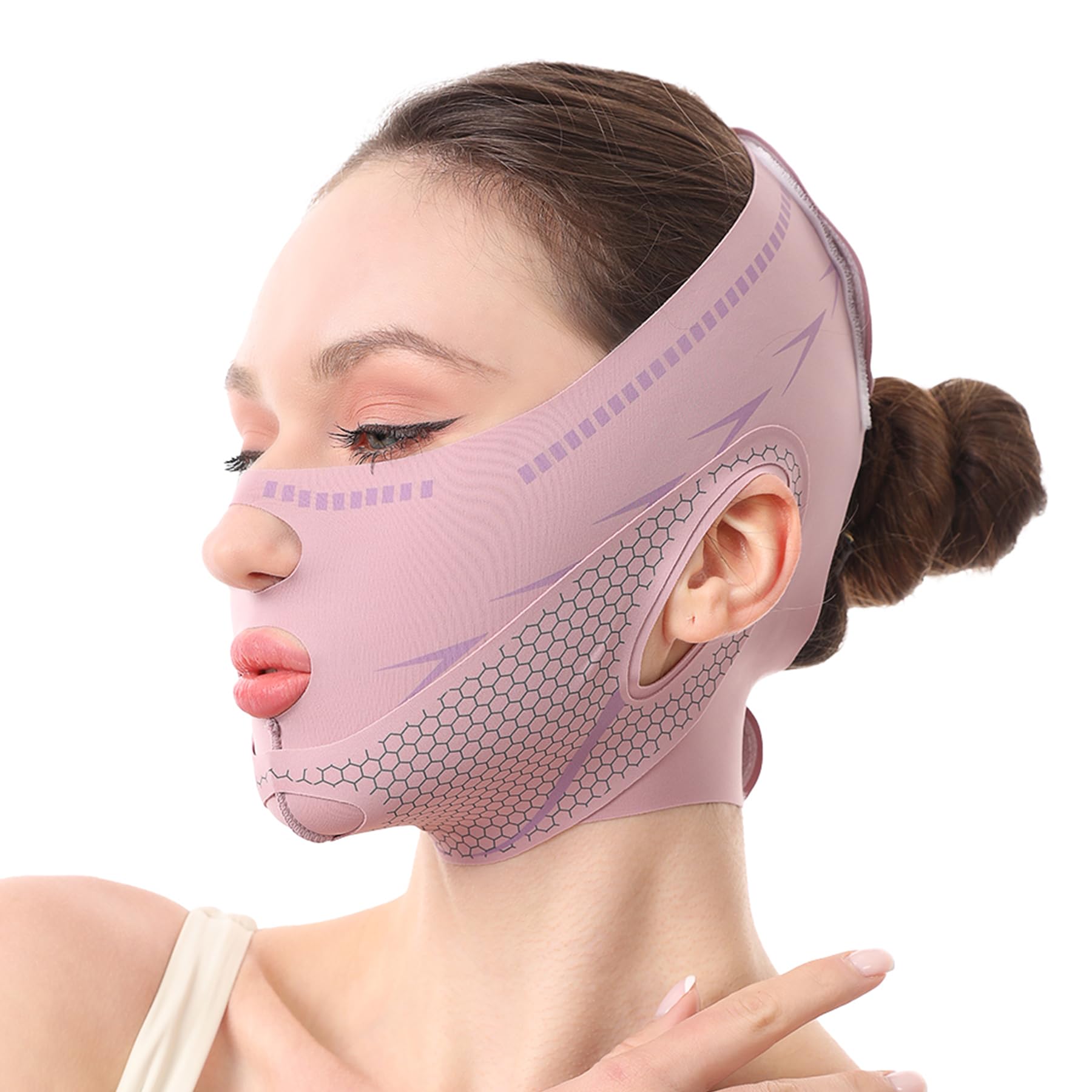 Anti-Snoring Sleep Mask with Aromatherapy Face Firming Snoring Solution Relaxing Chin Strap for Anxiety Relief Improved Sleep Jawline