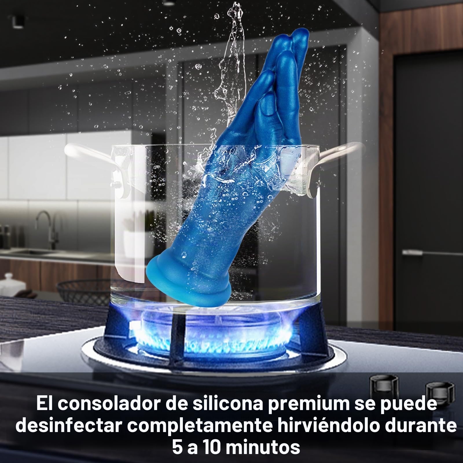 Tapón anal de silicona suave de 23 cm con forma de puño, masajeador de próstata, tapón anal extra grueso con ventosa, dilatador anal de fantasía, juguete erótico para mujeres